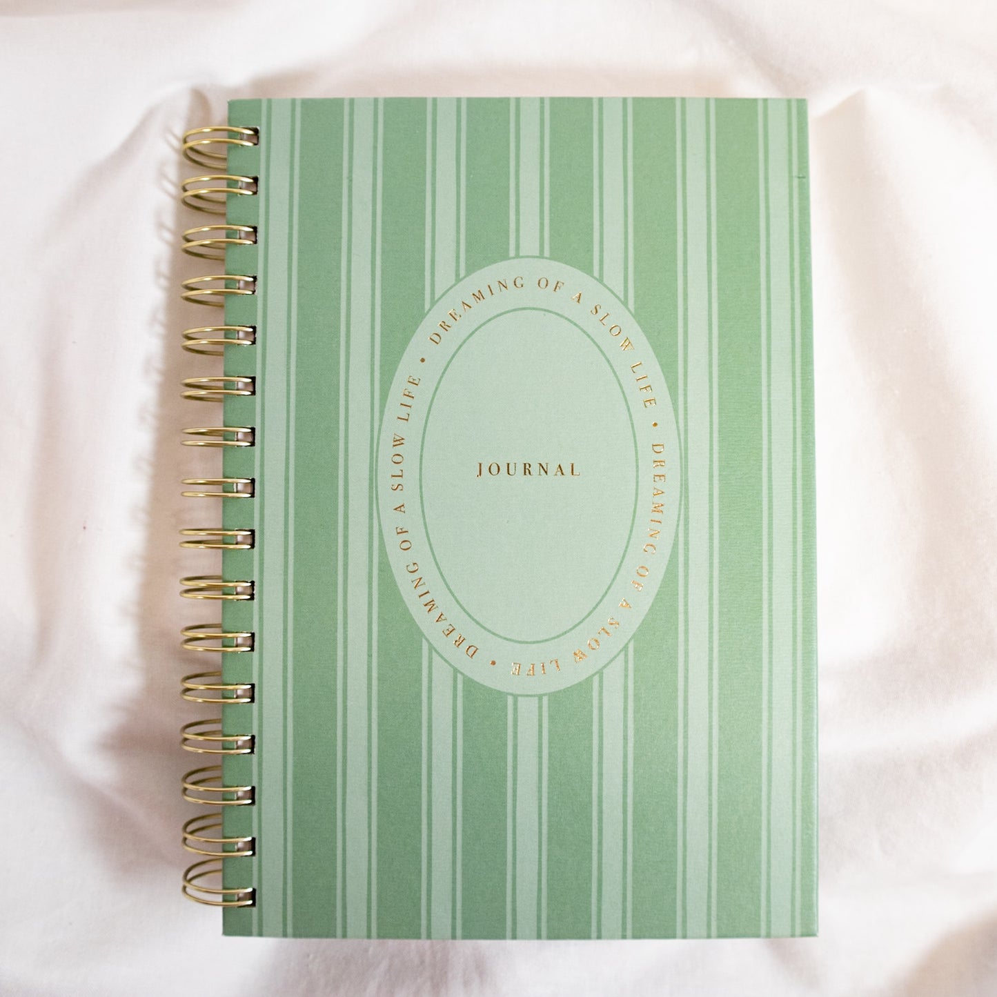 Slow Life Stripe Spiral Notebook