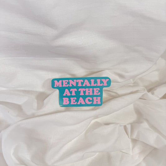 Mentally At The Beach Vinyl Sticker