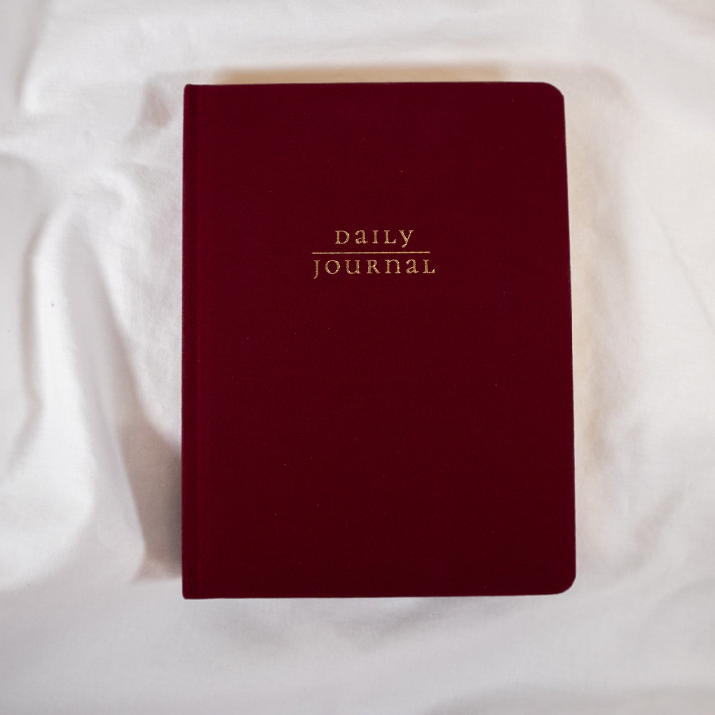 Burgundy Linen Daily Journal