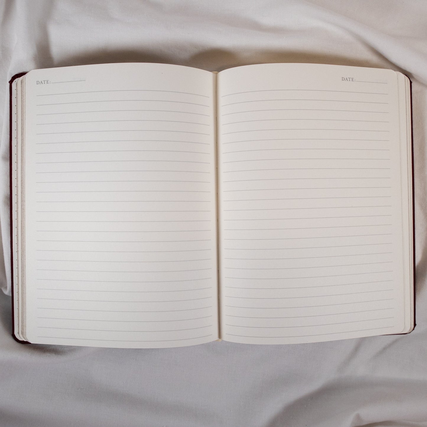 Burgundy Linen Daily Journal