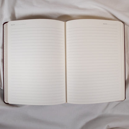 Burgundy Linen Daily Journal