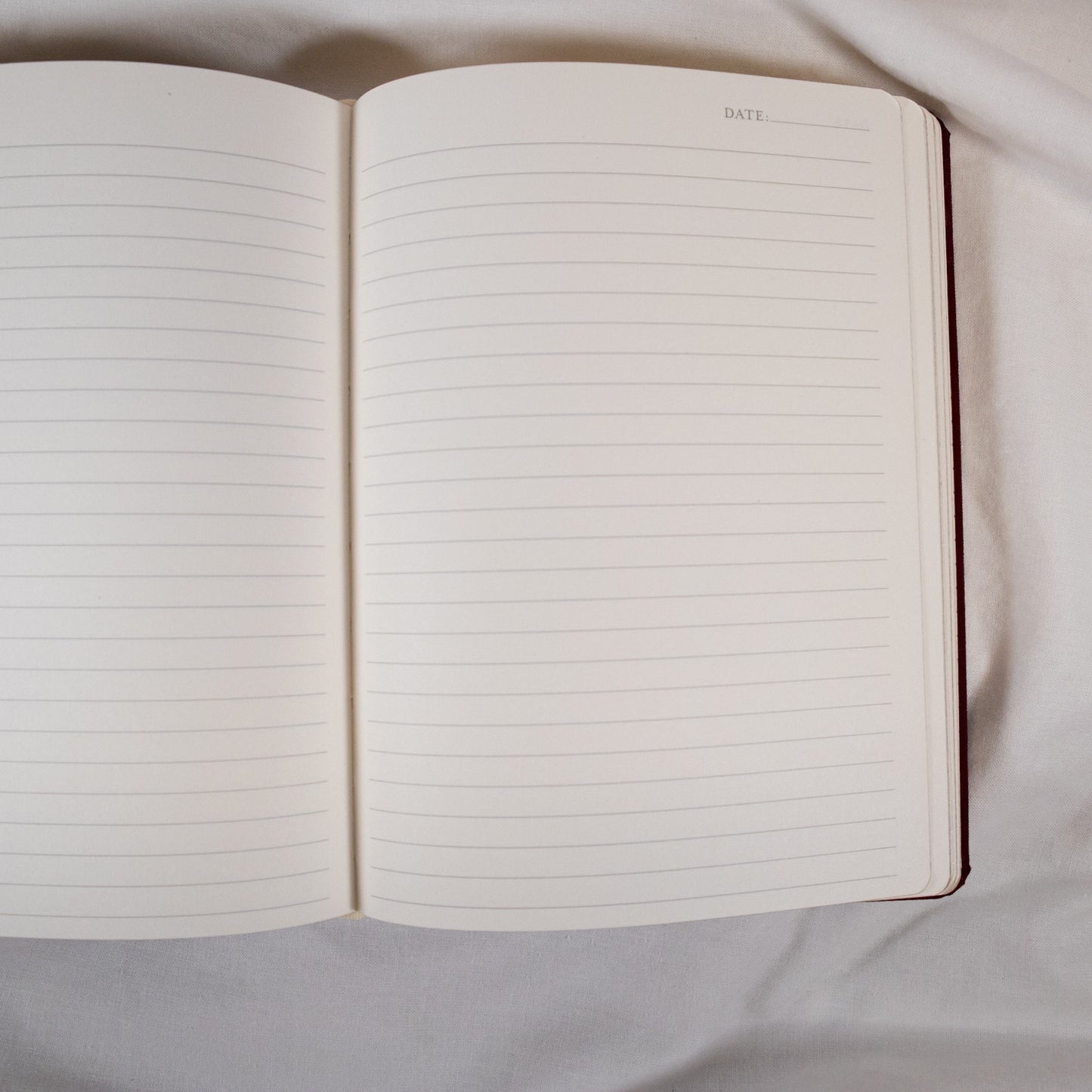 Burgundy Linen Daily Journal