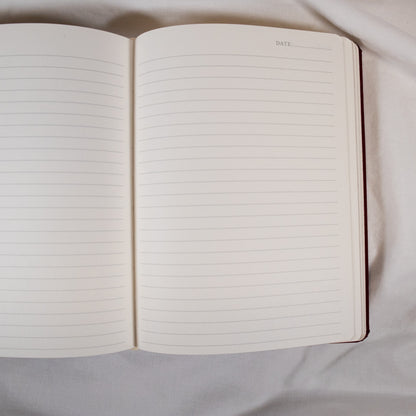 Burgundy Linen Daily Journal