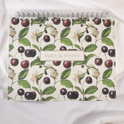 Days And Weeks Cherry Spiral Planner Pad