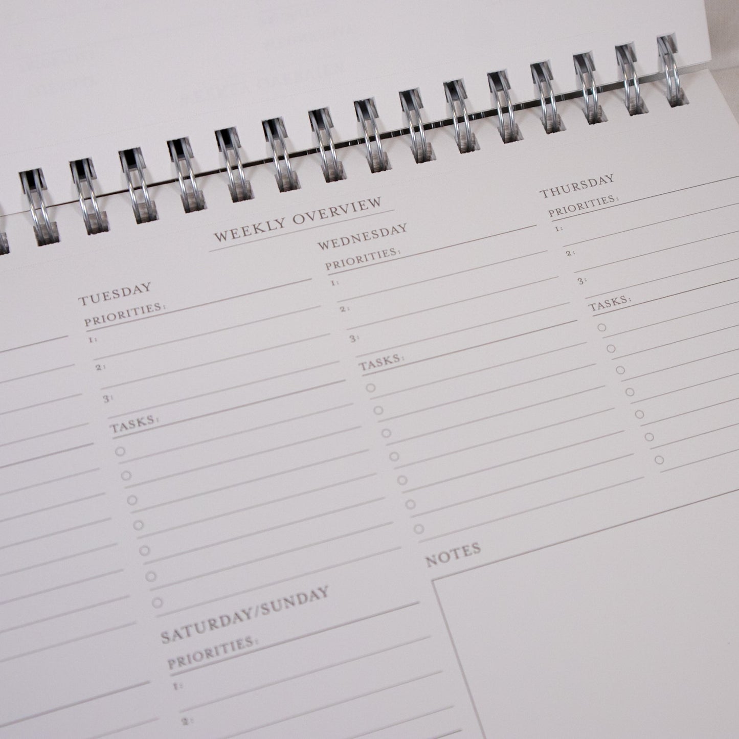 Days And Weeks Cherry Spiral Planner Pad