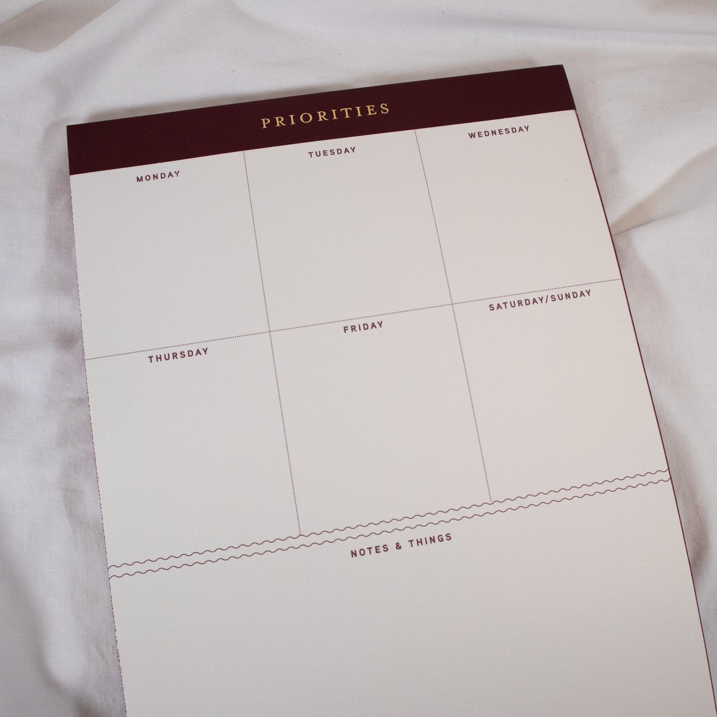Priorities Weekly Planner Notepad