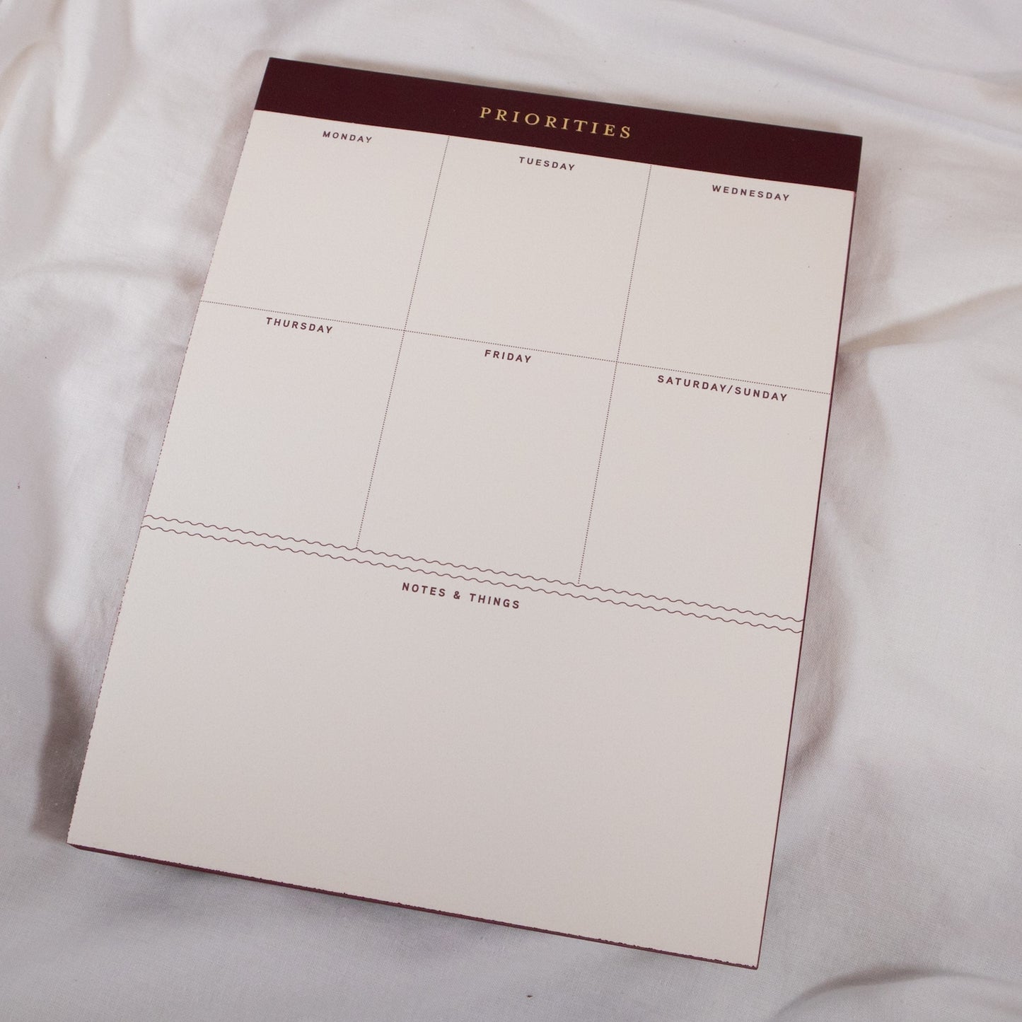 Priorities Weekly Planner Notepad