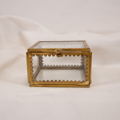 Scalloped Brass Decorative Box