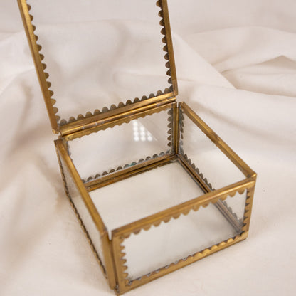 Scalloped Brass Decorative Box
