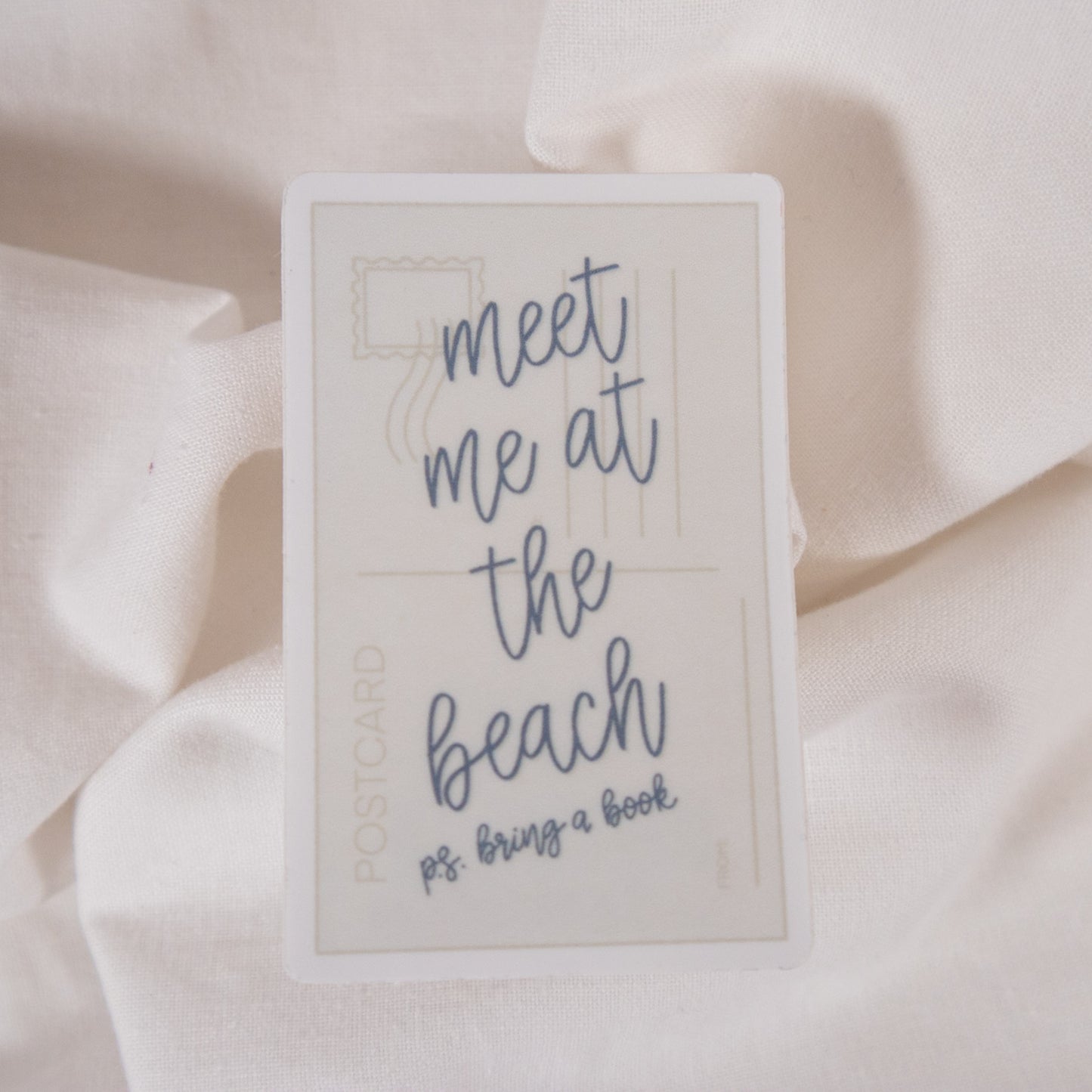Meet Me At The Beach Vinyl Sticker