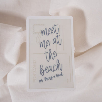 Meet Me At The Beach Vinyl Sticker