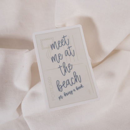 Meet Me At The Beach Vinyl Sticker