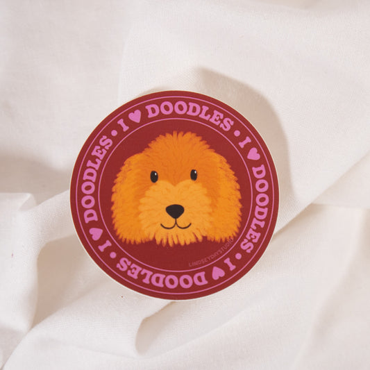 I Love My Doodle Vinyl Sticker