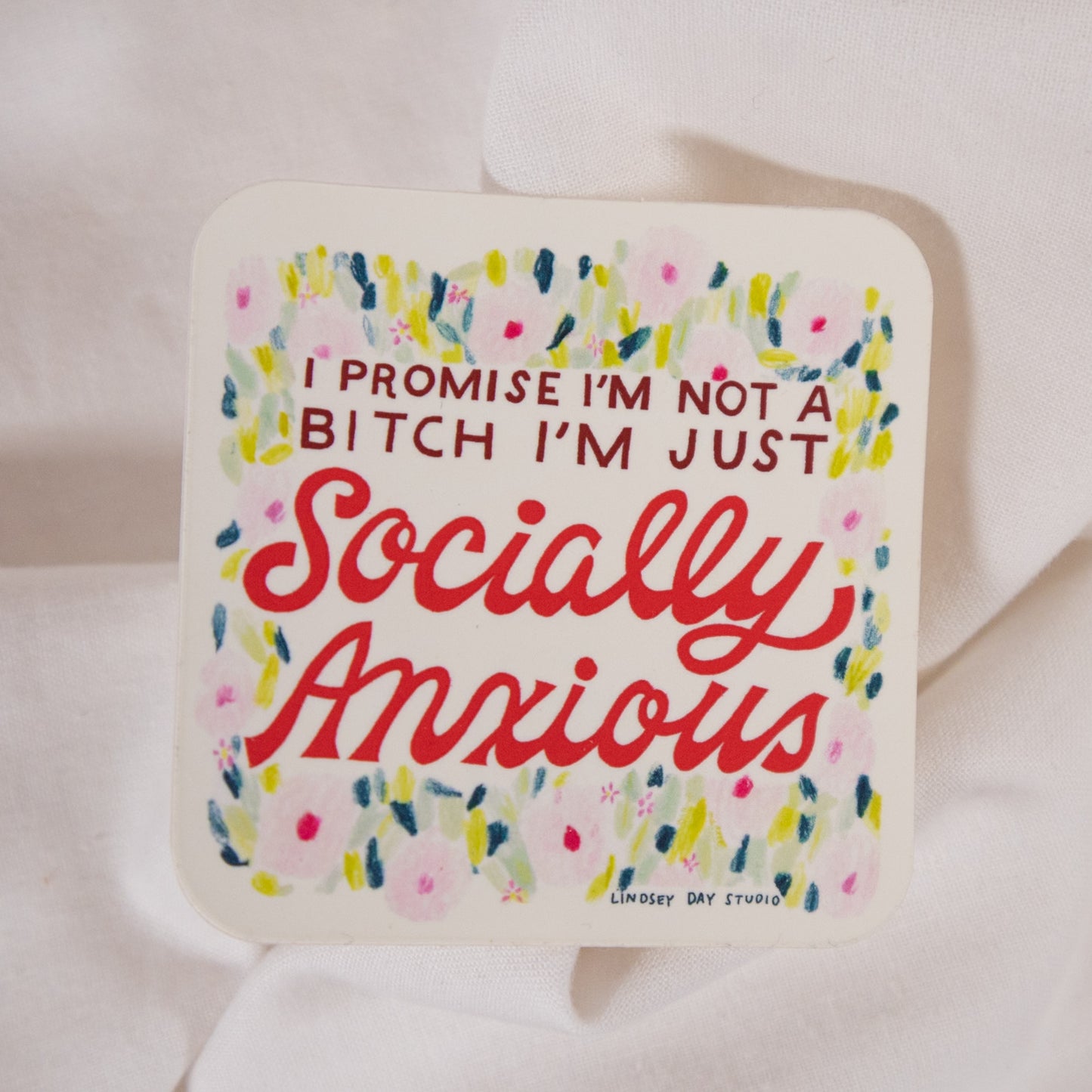 Socially Anxious Vinyl Sticker