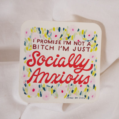 Socially Anxious Vinyl Sticker