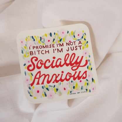 Socially Anxious Vinyl Sticker