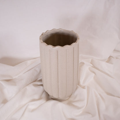 Scalloped Pedestal Vase