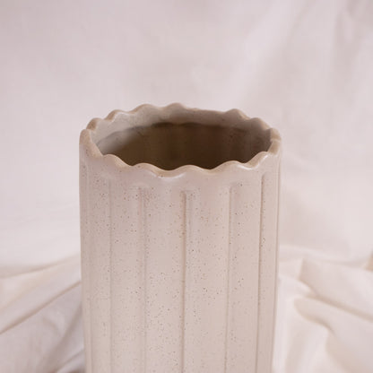 Scalloped Pedestal Vase