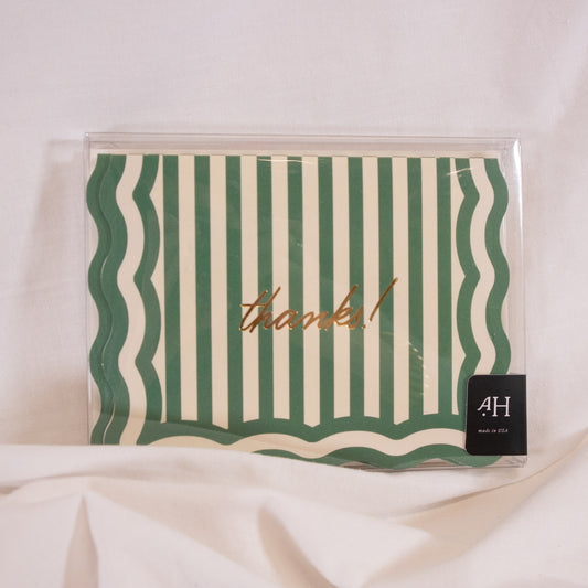 Thanks Striped Greeting Card Boxed Set