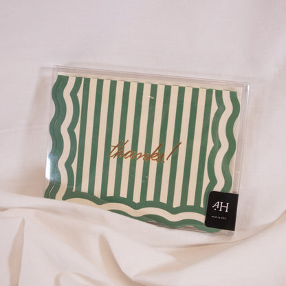 Thanks Striped Greeting Card Boxed Set