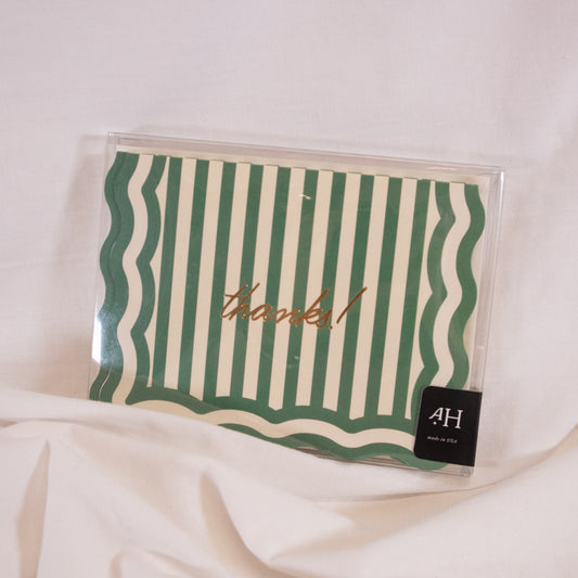 Thanks Striped Greeting Card Boxed Set