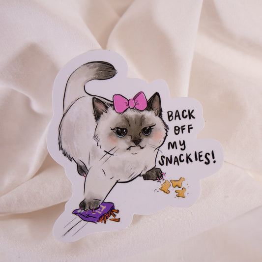 Snack Cat Vinyl Sticker