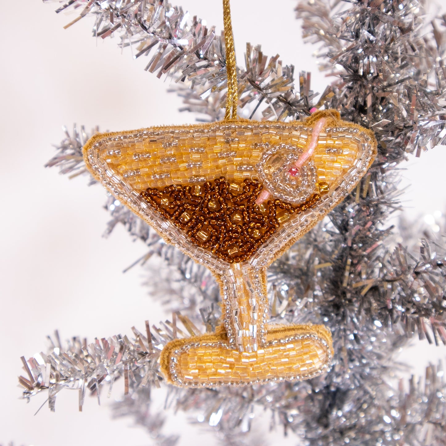 Beaded Cocktail Ornament