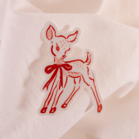 Pink Reindeer Mini Sticker