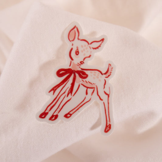 Pink Reindeer Mini Sticker