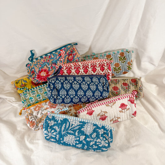 Block Print Pencil Pouch