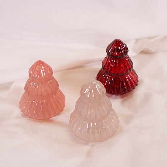 Mini Pink Glass Christmas Tree