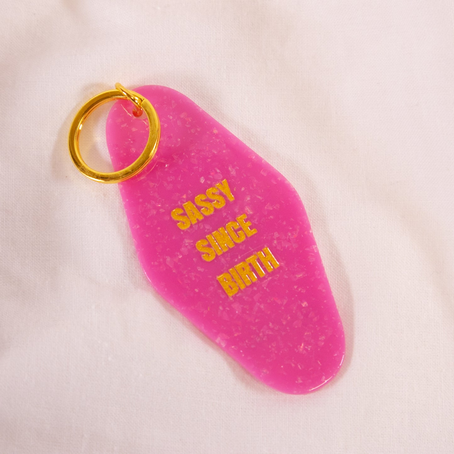 Sassy Since Birth Motel Keychain