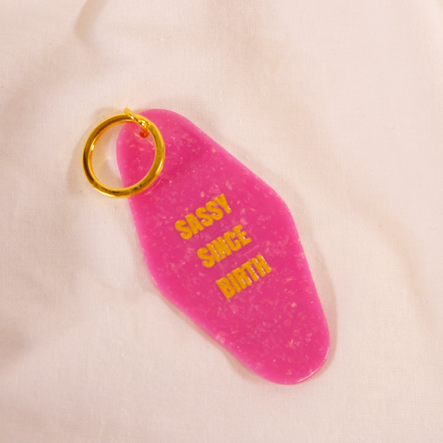 Sassy Since Birth Motel Keychain