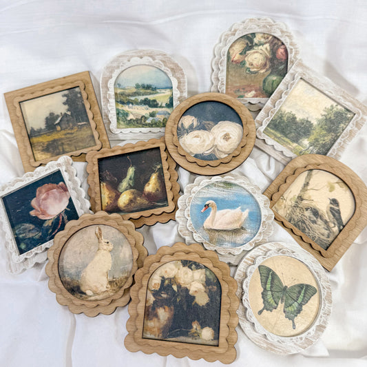 Vintage Wooden Magnet