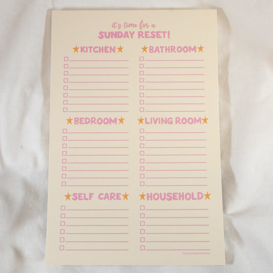 Sunday Reset Notepad