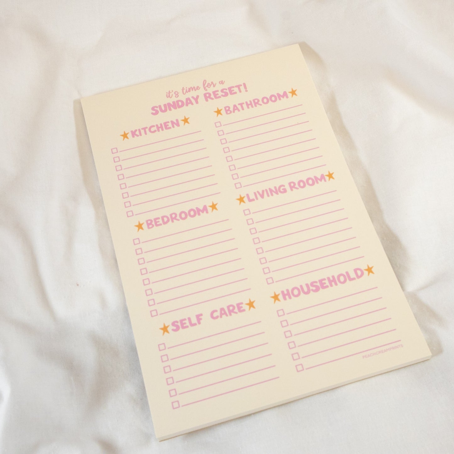 Sunday Reset Notepad