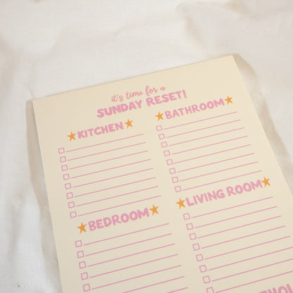 Sunday Reset Notepad