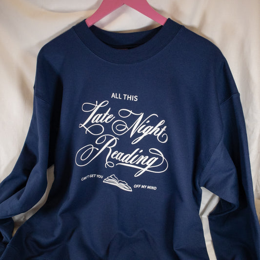 Late Night Reading Crewneck Sweatshirt