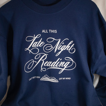 Late Night Reading Crewneck Sweatshirt