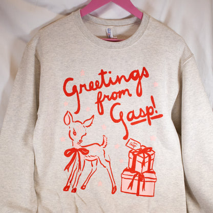 Greetings From Gasp Holiday Crewneck Sweatshirt