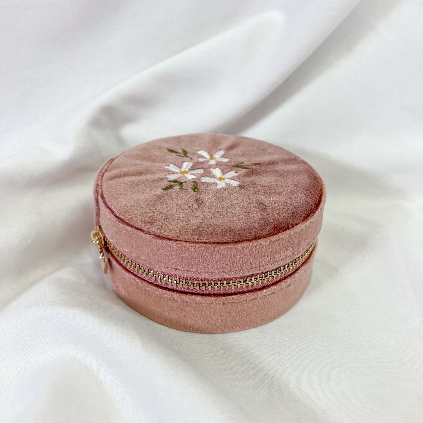 Velvet Floral Jewelry Travel Case