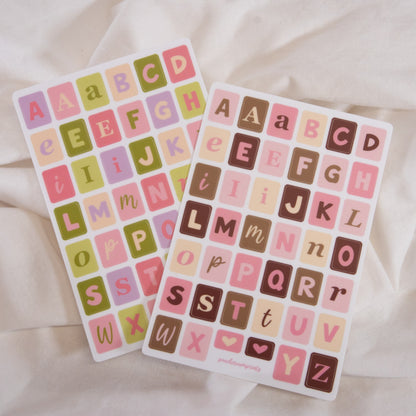 Alphabet Sticker Sheet
