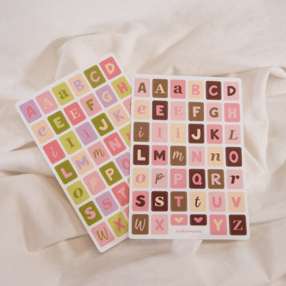 Alphabet Sticker Sheet