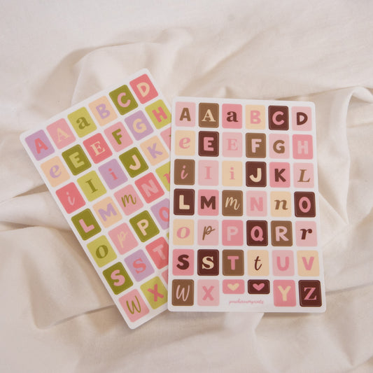 Alphabet Sticker Sheet