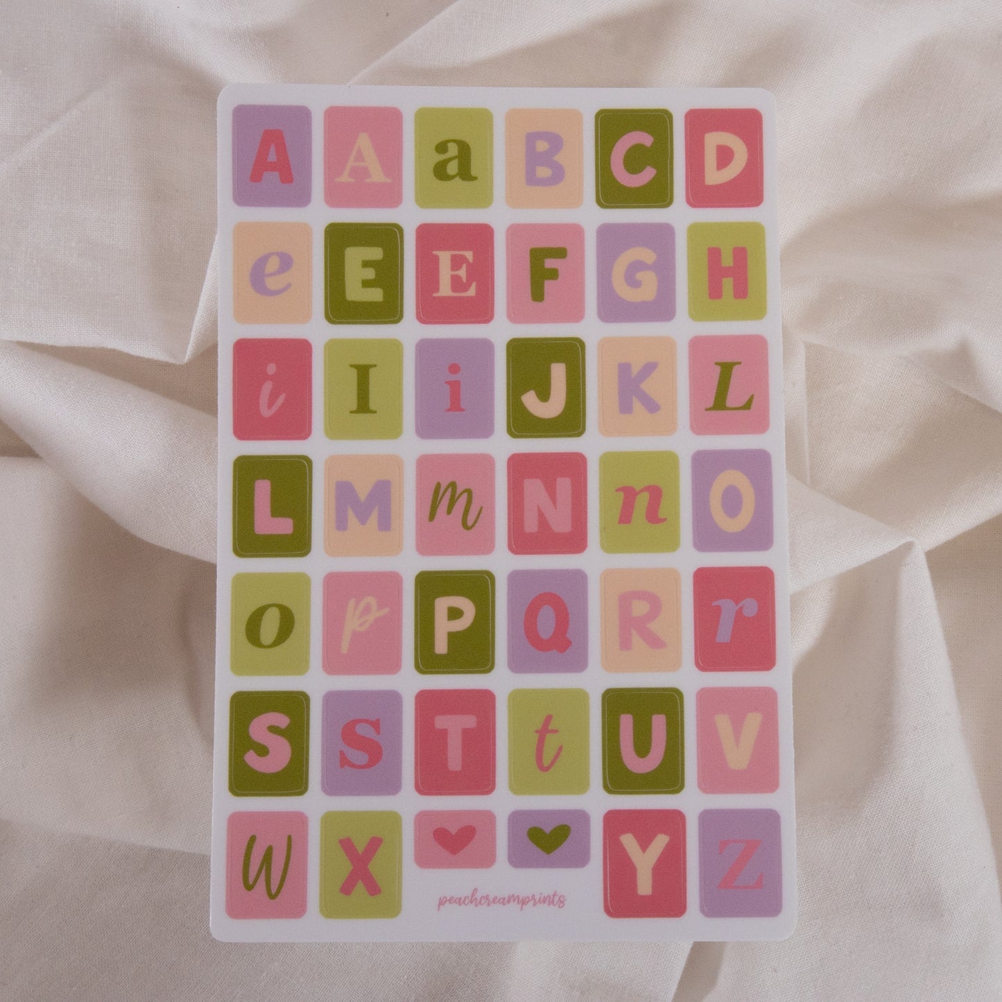 Alphabet Sticker Sheet