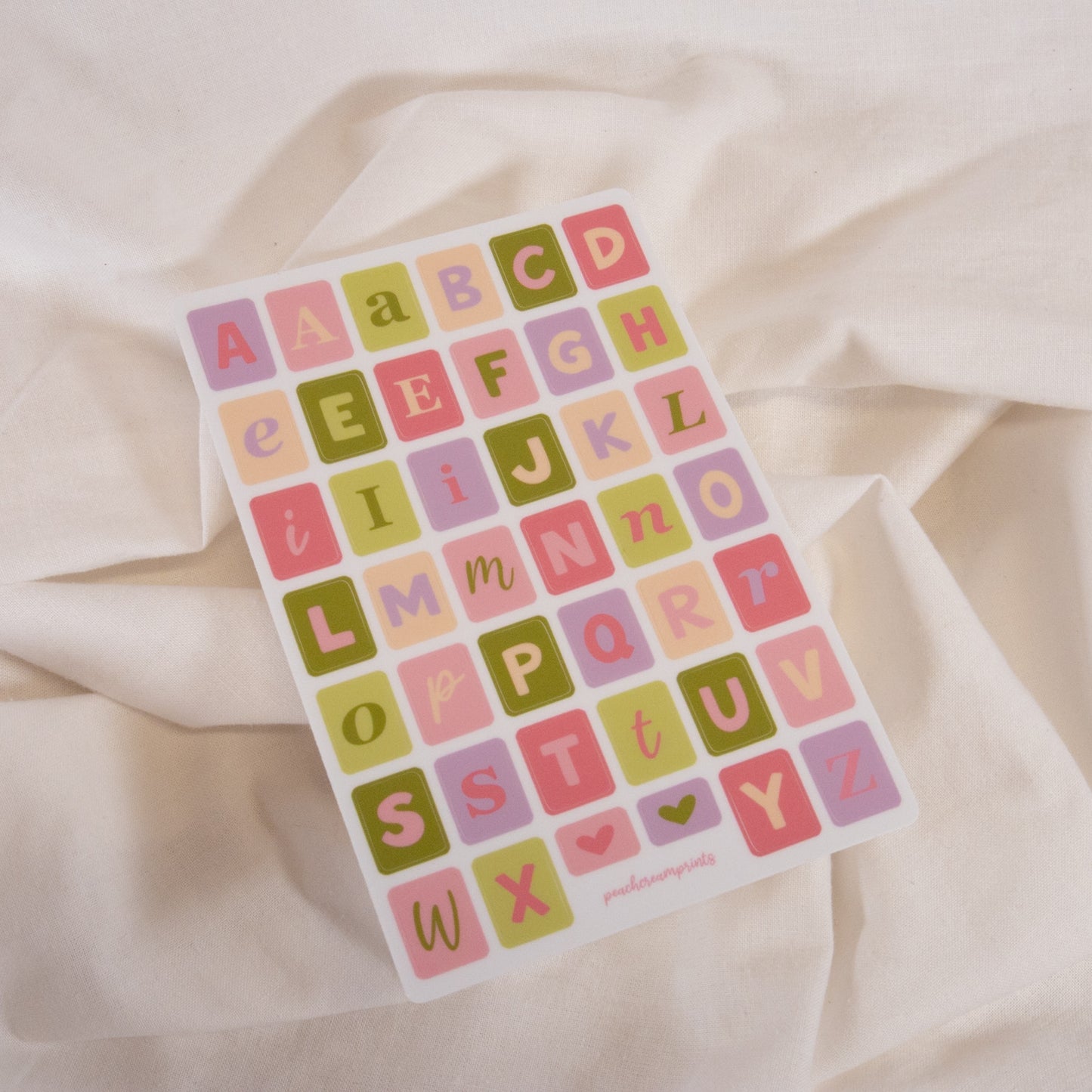 Alphabet Sticker Sheet