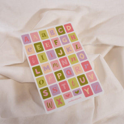 Alphabet Sticker Sheet