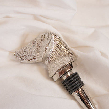 Chrome Dog Bottle Stopper