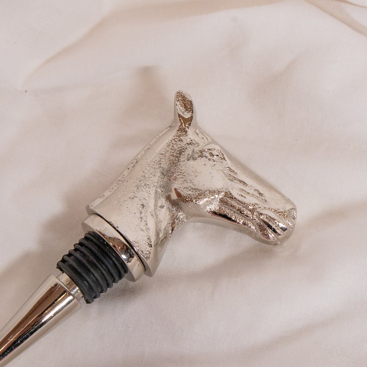 Chrome Horse Bottle Stopper