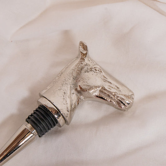 Chrome Horse Bottle Stopper